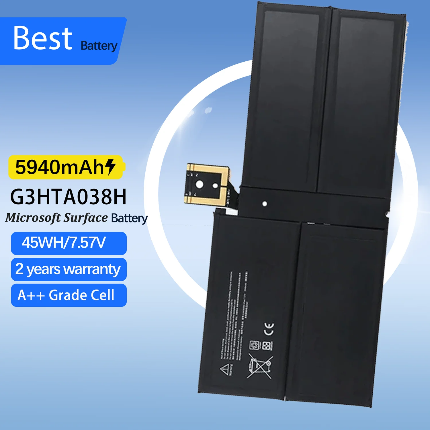 

G3HTA038H DYNM02 Laptop Battery For Microsoft Surface Pro5 1796 and Microsoft Surface Pro 6 1807 1809 12.3'' Table Series