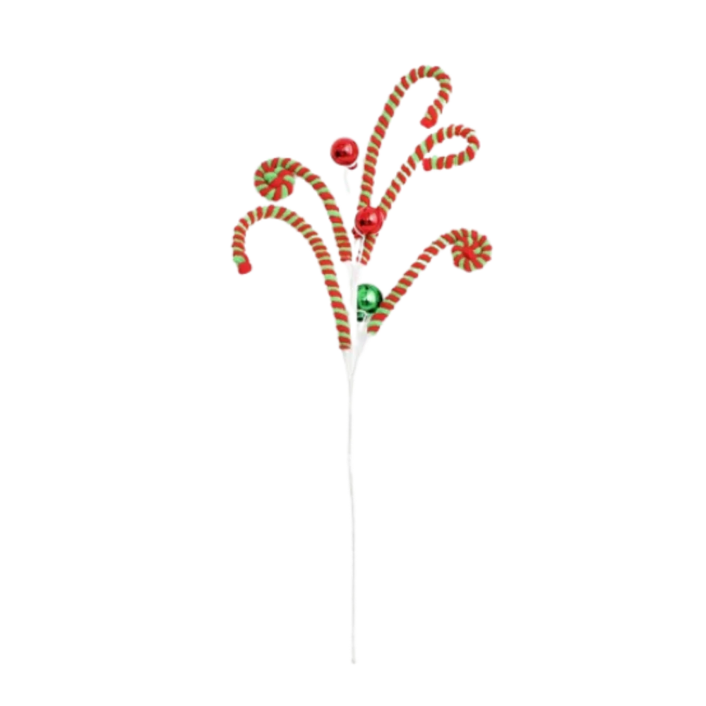 

Festival Christmas Plush Candy Cane Lifelike DIY Handicraft Artificial Candy Cane Branches Handmade Xmas Tree Garland Ornaments