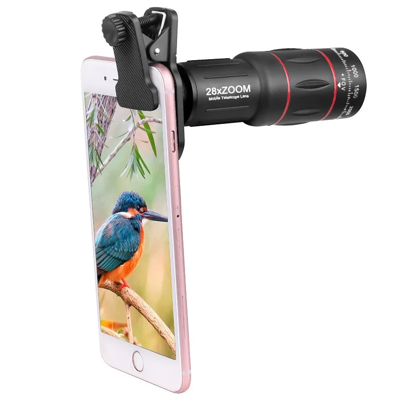 18/64/36X Handy-Kameraobjektiv-Set, aufsteckbares Zoom-Teleobjektiv, optisches Teleskopobjektiv für Camping, Jagd und Sport