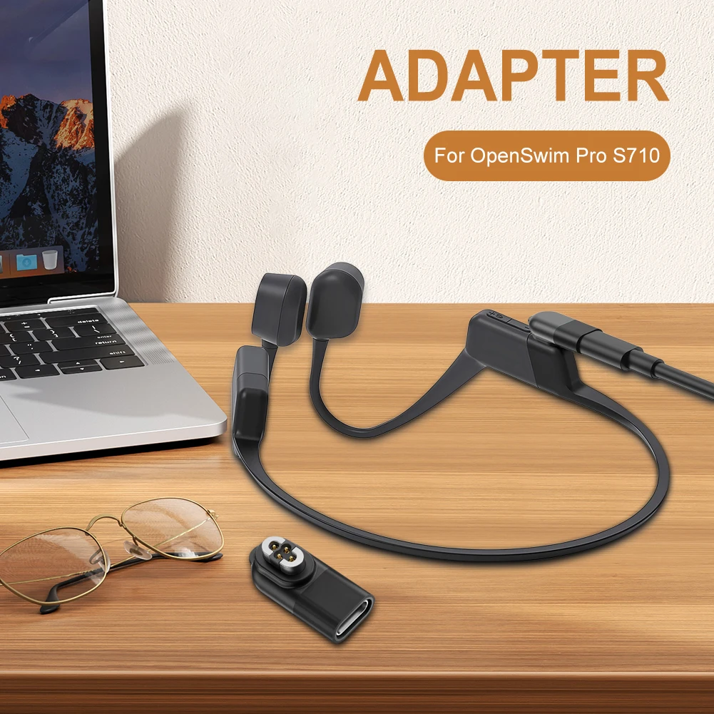 Adaptador de cargador para Shokz, convertidor magnético, Cable de carga USB C portátil, convertidor de cargador para SHOKZ OpenSwim Pro S710