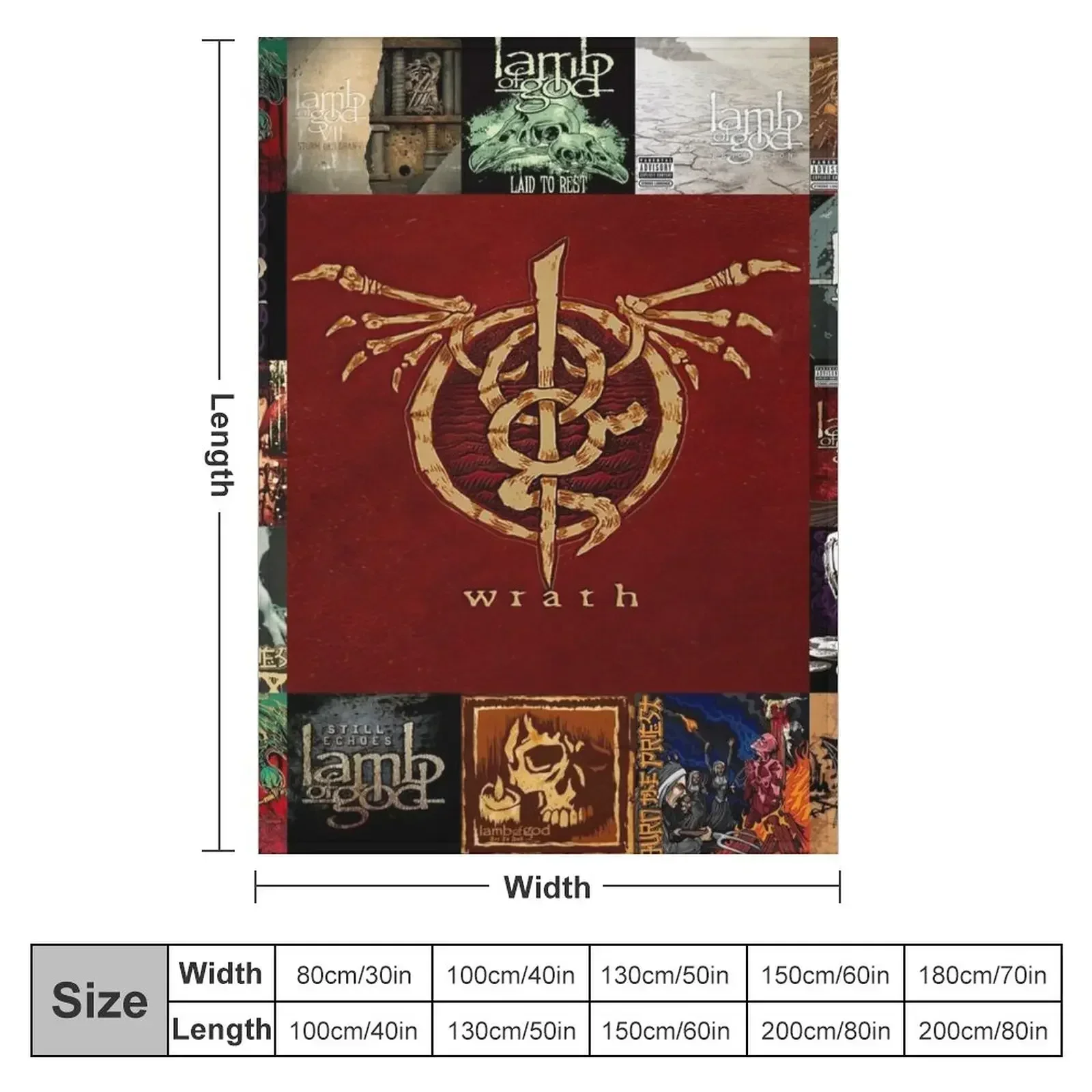 Ai lamb of god Albums Quilt For Fans Throw Blanket couch cozy soft plush fuzzy picnic outdoor blanket