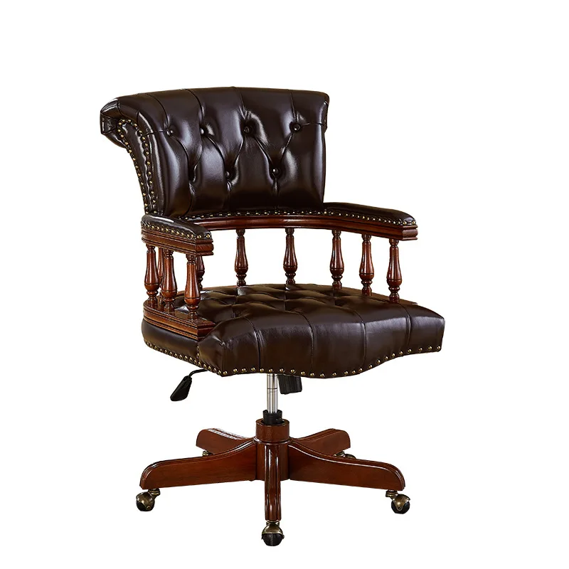 

European book chair, American boss chair, genuine leather