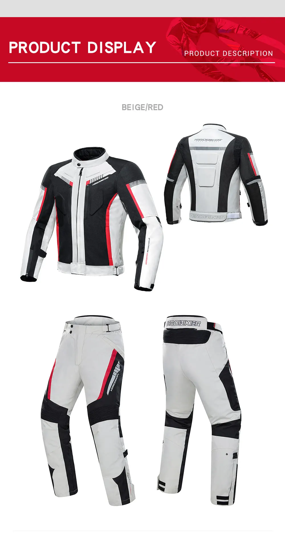 HEROBIKER Waterproof Motorcycle Jacket Man Racing Jacket Wearable Motorcycle Pants Moto Clothing With EVA Protection 28 S901905ee2cea4b0abe69ebb7fd5745a2p