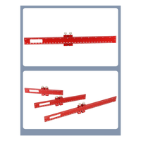 Intuitive Woodworking Precision Pocket Ruler Aluminum Slide Ruler Metric Inch T-Type Scribing Ruler Layout Tool With Slide Stops