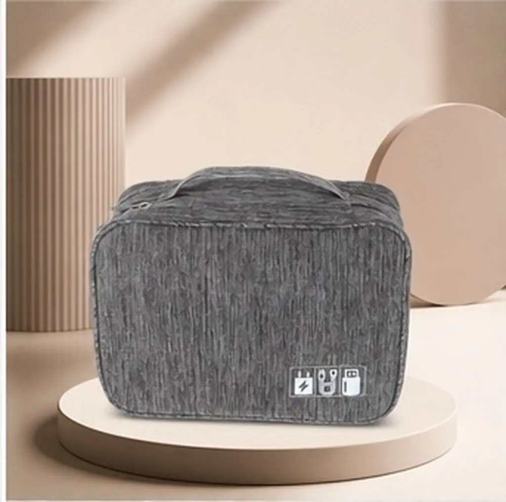 Travel Cord Organizer Bag Portable Cable Organizer Storage Bag Compact Light Weight for Earphones Data Cables Keys Polyester