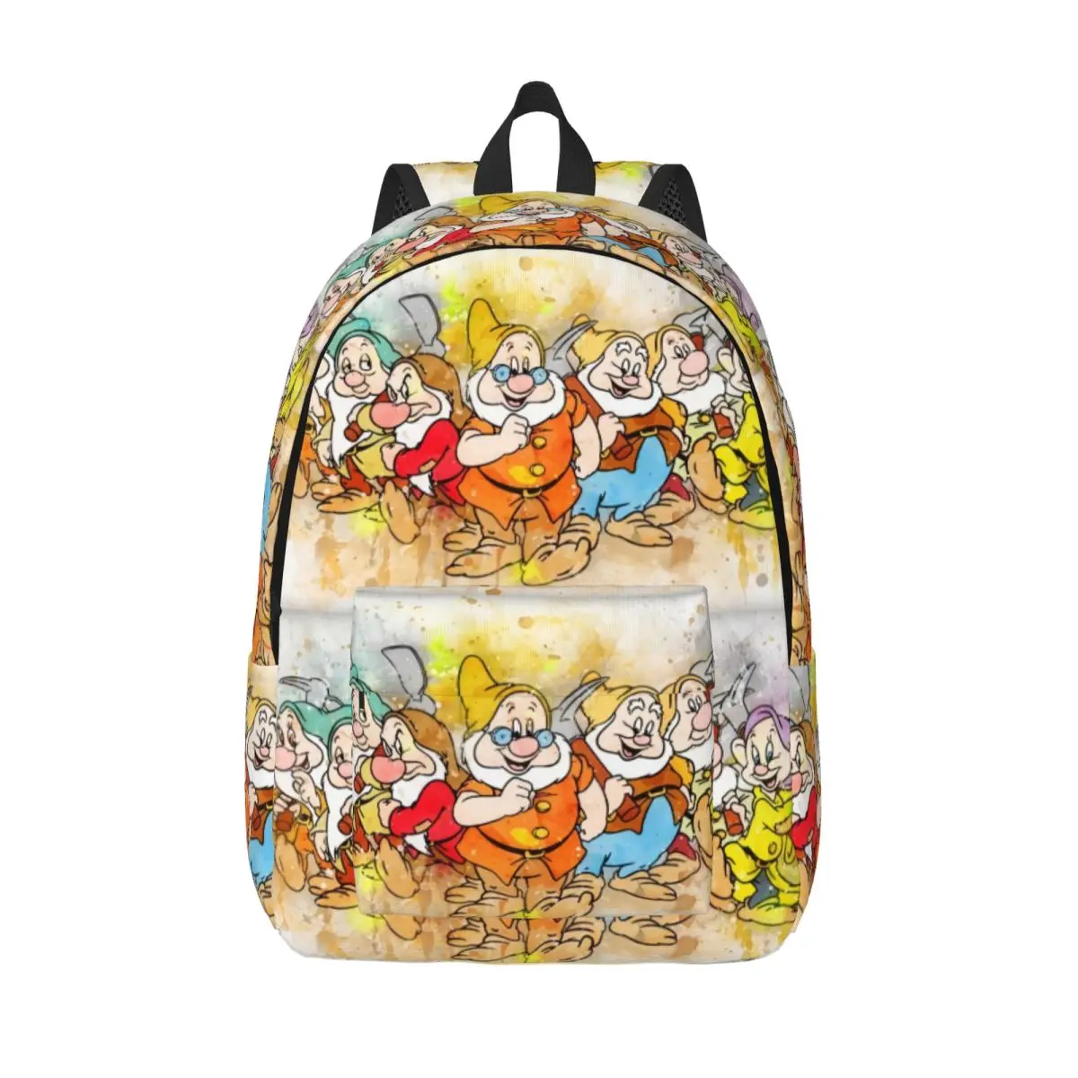 Custom Snow White And The Seven Dwarfs Laptop Backpack Women Men Basic Bookbag for College School Student Cartoon Bags