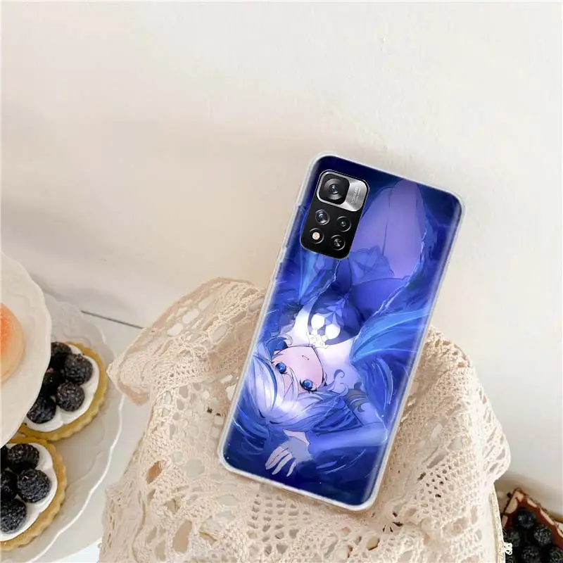 Cute Furina Genshin Impact Phone Case For Xiaomi Poco X3 GT X4 NFC M4 M5 M5S X6 X5 Pro 5G M3 Mi F6 F5 F4 F3 F2 F1 Capa Coqu