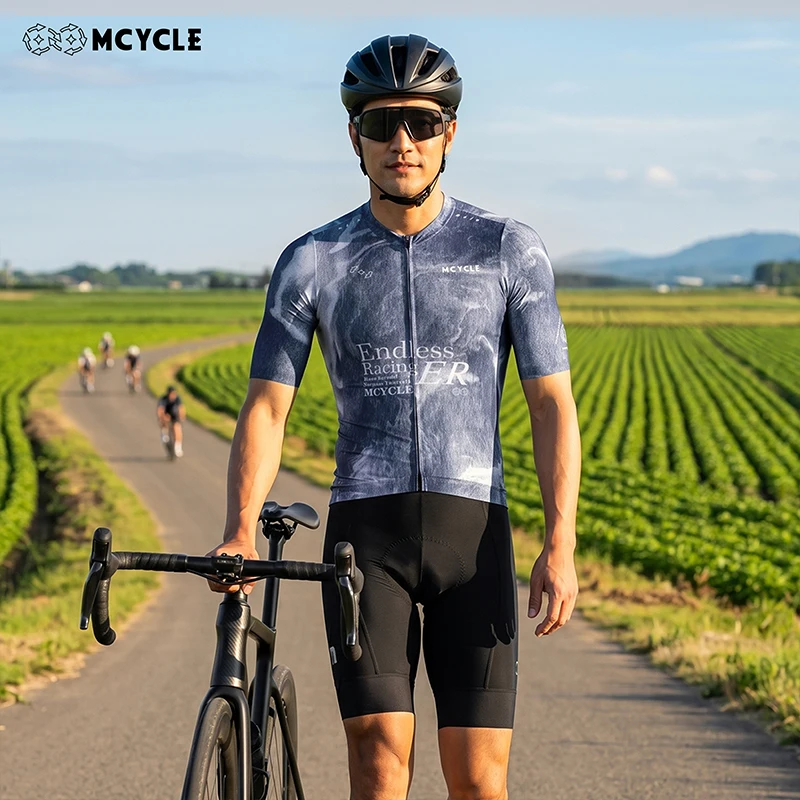 mcycle-summer-men's-cycling-jersey-short-sleeve-slim-fit-breathable-maillot-mountain-road-bike-jersey-pro-women-cycling-shirt