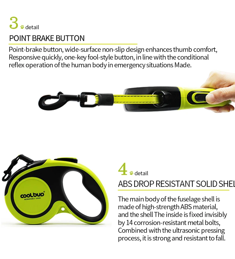 5m Luxus Haustier Hund Leinen einziehbare Hunde leine für große mittlere Hunde Katze Welpen Zubehör kleine automatische Verlängerung Lanyard – Detail 9