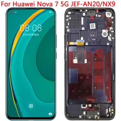 Original For Huawei Nova 7 5G LCD Display Touch Screen With Frame 6.53