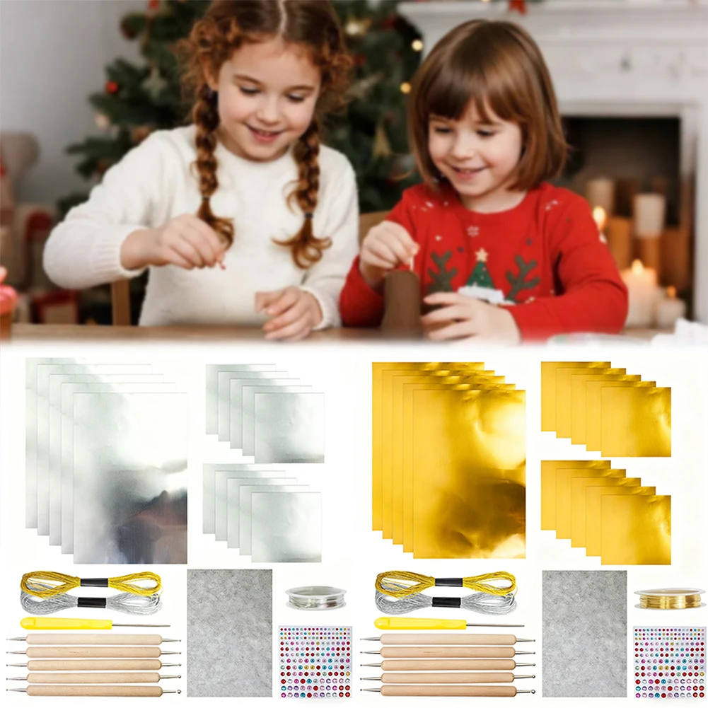 

DIY Металлические рельефные листы из оловянной фольги для рукоделия Создайте утопления 3D-тисненое искусство Легко. Подарочные украшения