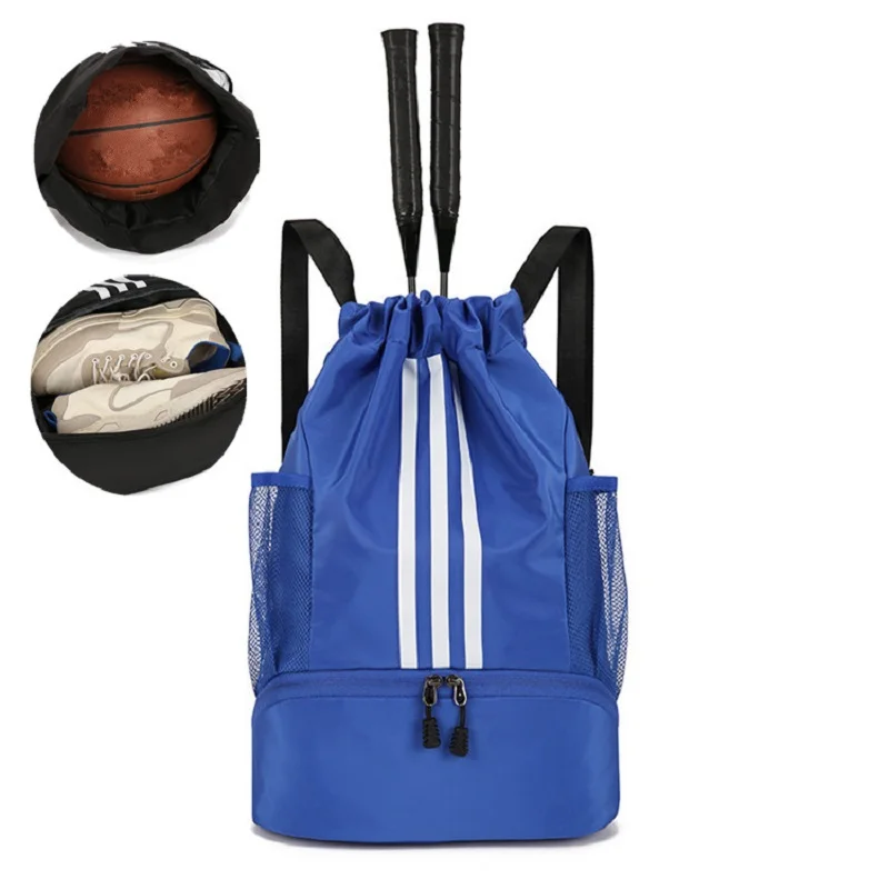 Men Sports Bag Gym Women's Rucksack Large Soccer Badminton School Bolsas Shoe Pocket Fitness Backpack For Training And Exercise