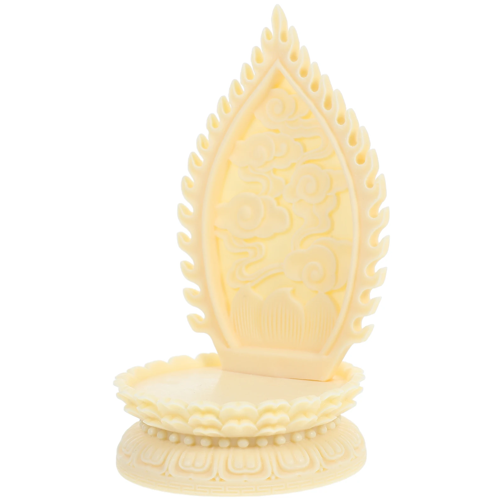 

Delicate Avalokitesvara Stand Round Sculpture Base Temple Buddha Statue Holder Carving Display Stand Home Decoration