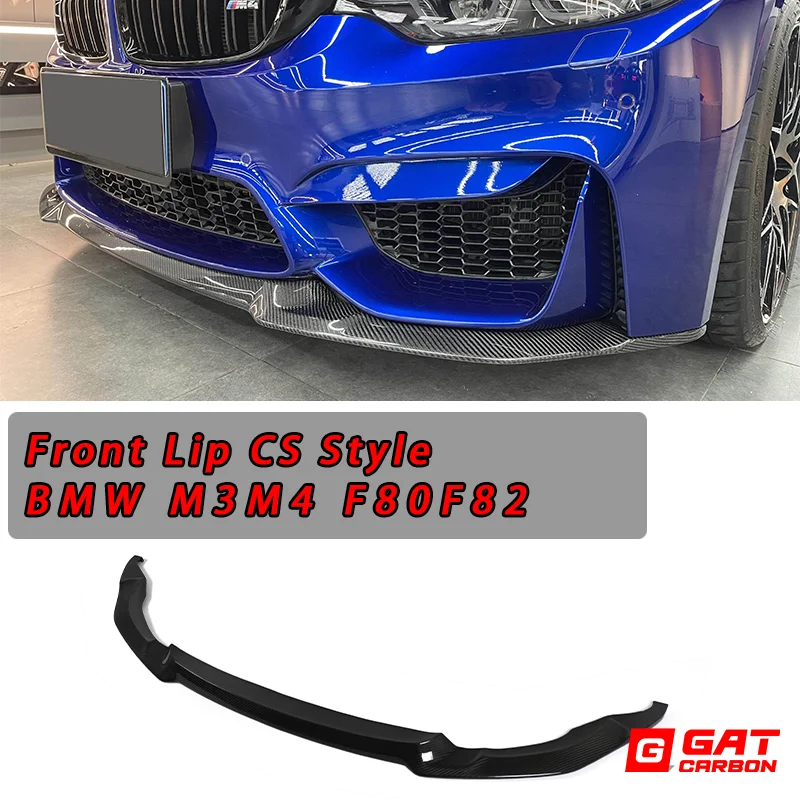 

For BMW M3 M4 F80 F82 Dry Carbon Fiber CS Style Front Lip Diffuser Lower Lip Bodykit