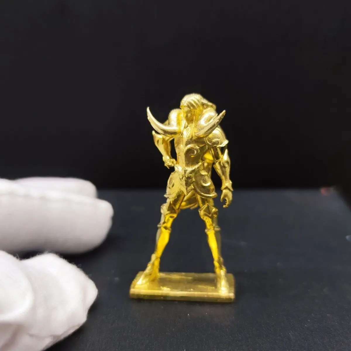 الصلبة النحاس النقي مصغرة الذهبي فارس درع تمثال - رائعة زودياك الحمل تحصيل تمثال مكتب ديكور عرض قطعة