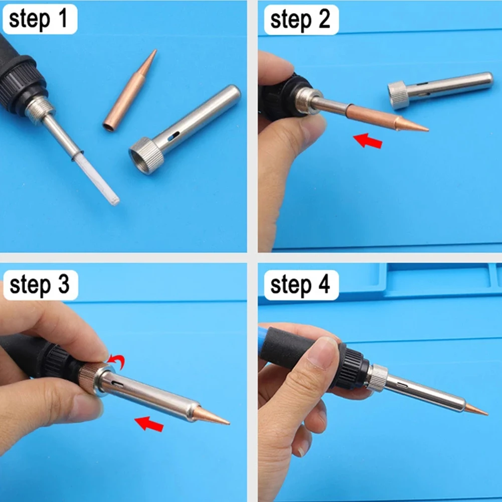 10PCS Copper Welding Head 900M-T-K Pure Copper Soldering Iron Nozzle Electric Soldering Iron Head Soldering Iron Station