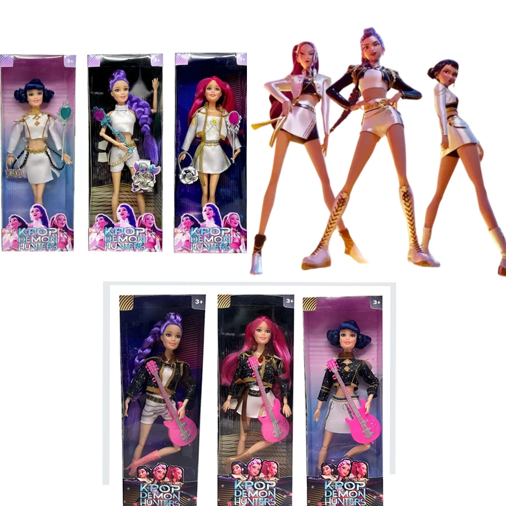 Rumi Mira Zoey Sussy Kpop chasseurs de démons figurine en direct jouet lumières colorées chanson à thème pour les Fans cadeaux d'anniversaire pour enfants