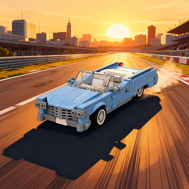 344 Uds. MOC MIAMI VICE Cadillac DeVille City Champions modelo juguetes construcción regalos de navidad bloques DIY Idea ladrillo niños cumpleaños
