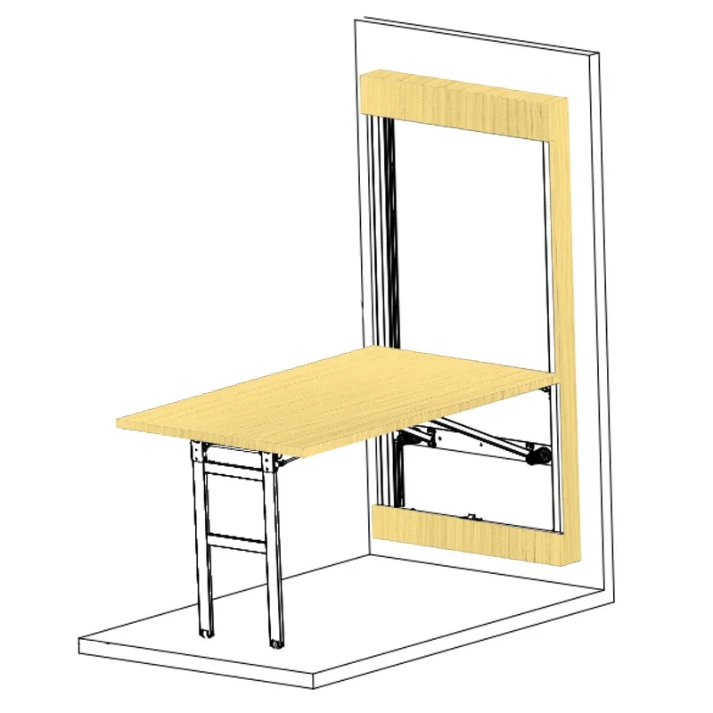 Invisible folding down table wall hanging multi-functional small apartment hardware accessories telescopic hidden desk