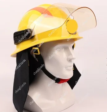 Fire Helmet Gold Plated Film Fire Full Helmet Double sided Cover Pressure Resistant Safety Helmet