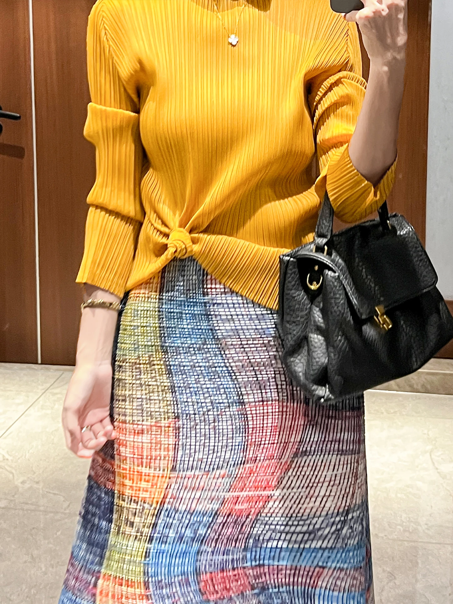 Modischer Damen-Halbrock mit geometrischem Musterdruck, unregelmäßiges, lockeres, übergroßes Design, einzigartiger, eleganter weiblicher Halbrock