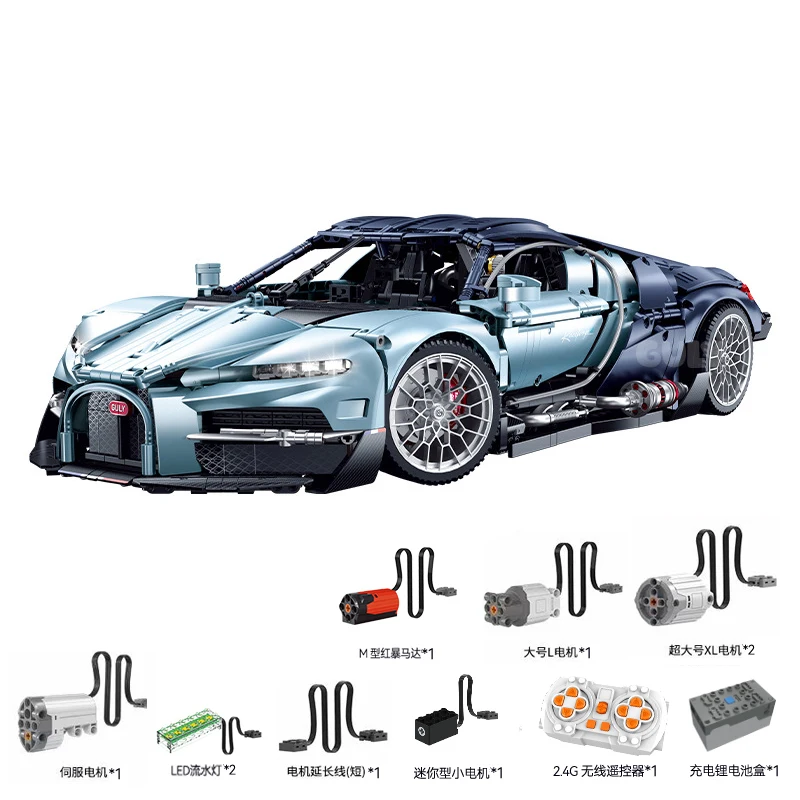 GULY 10648 Creative MOCLP5000 Supercar Building Blocks, 3970pcs Sports Car High Difficulty Mechanical Assembly Model Toy Gift