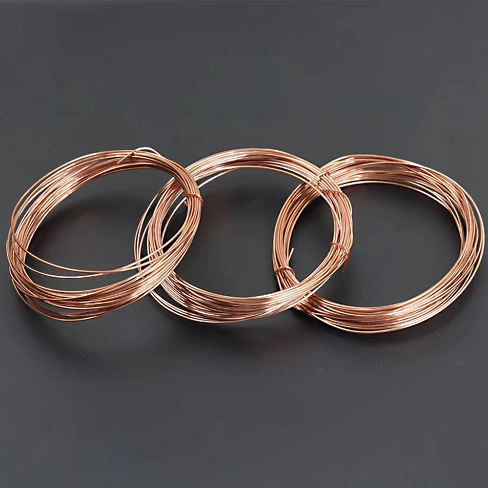 10 m T2-Draht aus reinem Kupfer, runde Spule, leitfähige Kabel aus blankem Kupfer für elektrische Leitungen, DIY-Handwerk, 0,3/0,5/0,8/1/1,2 mm – Detail 3