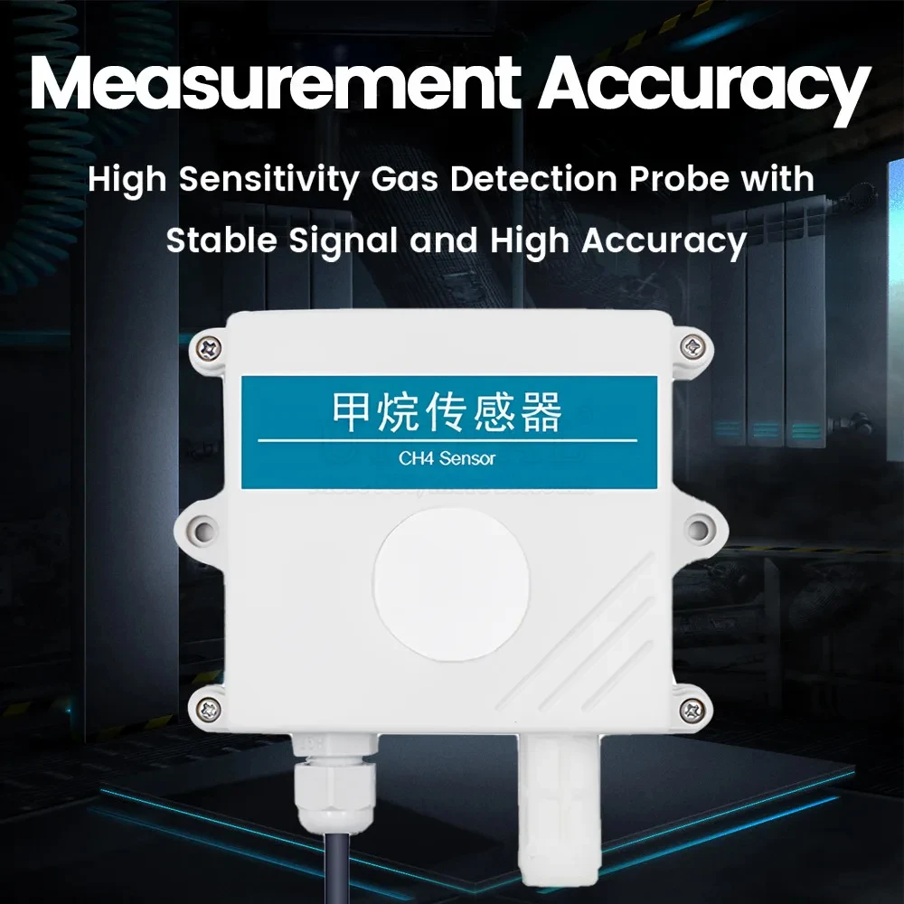 Methane Sensor CH4 Concentration Detector Transmitter 0-100LEL Output RS485 0-5V 0-10V 4-20mA Gas Sensor with Digital Display