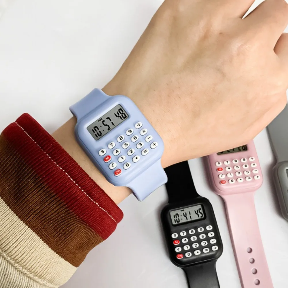 Creative Calculator Watch Cartoon LED Digital Kids Watch Fashion Sports Electronic Watch for Boys Girls Kids Student Gift Clock