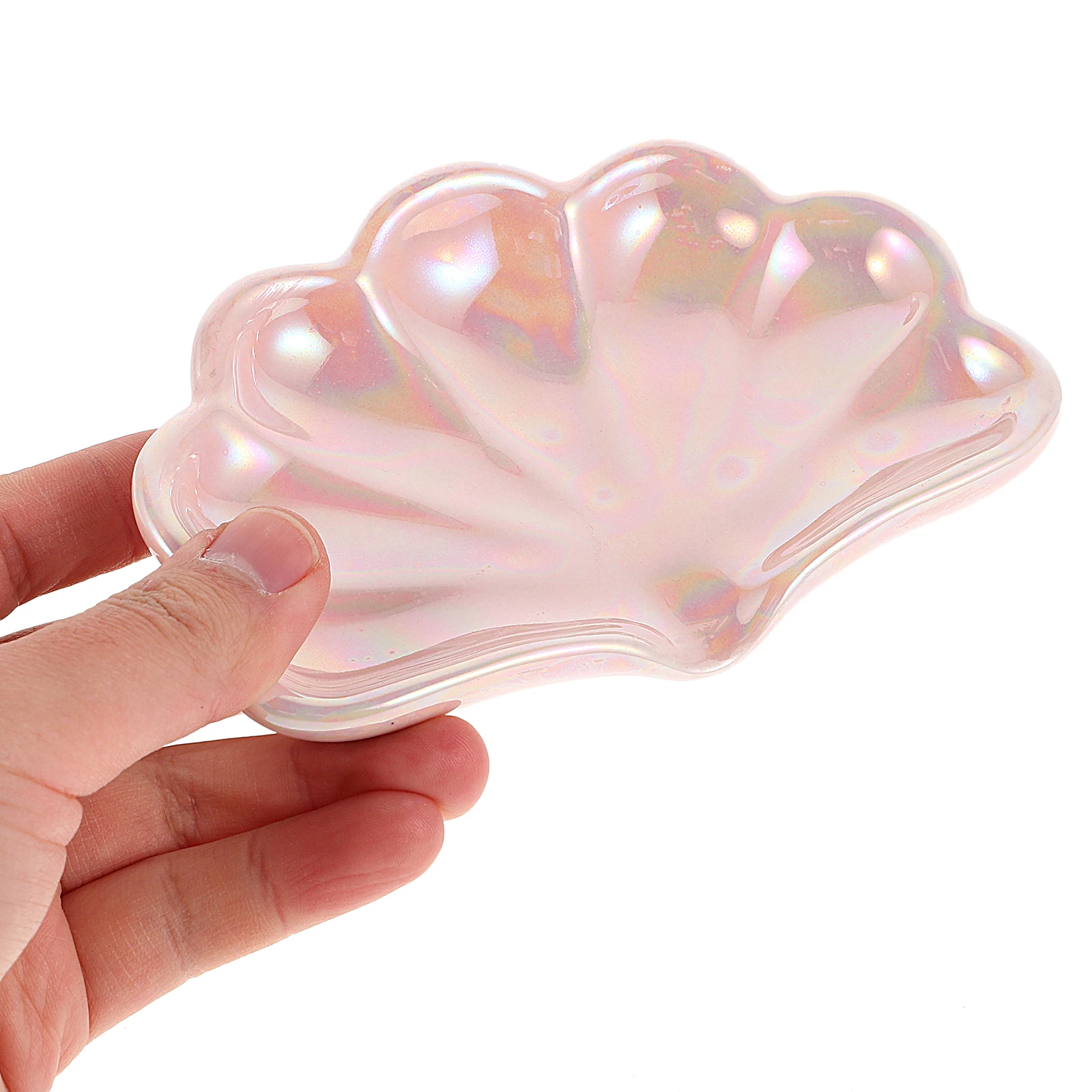 

Shell Soap Dish Ceramic Decorative Holder Multi-Function Soap Tray Jewelry Organizer for Bathroom Kitchen Sink Storage