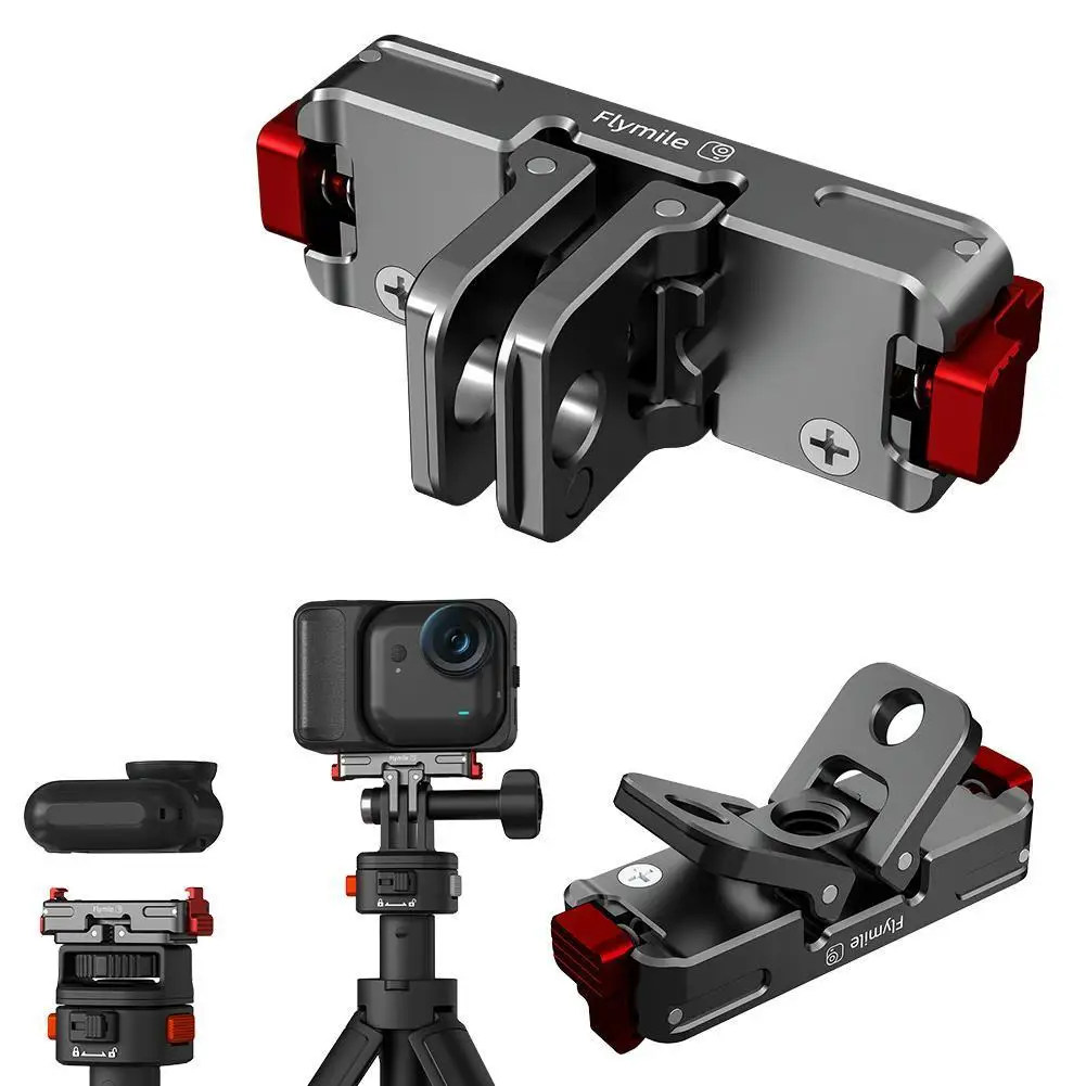 Aluminum Alloy Magnetic Base For Insta360 GO Ultra Camera Magnetic Quick-Release Adapter Mount Holder Bracket Camera Accessories