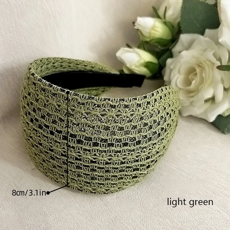 8cm Wide Striped Headband for Women