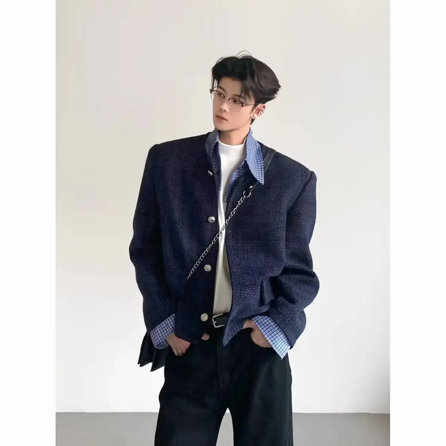 Herren-Straßenjacke, hochwertiger, modischer Baumwollstoff im Hongkong-Stil, beständig gegen Tragen und Kälte