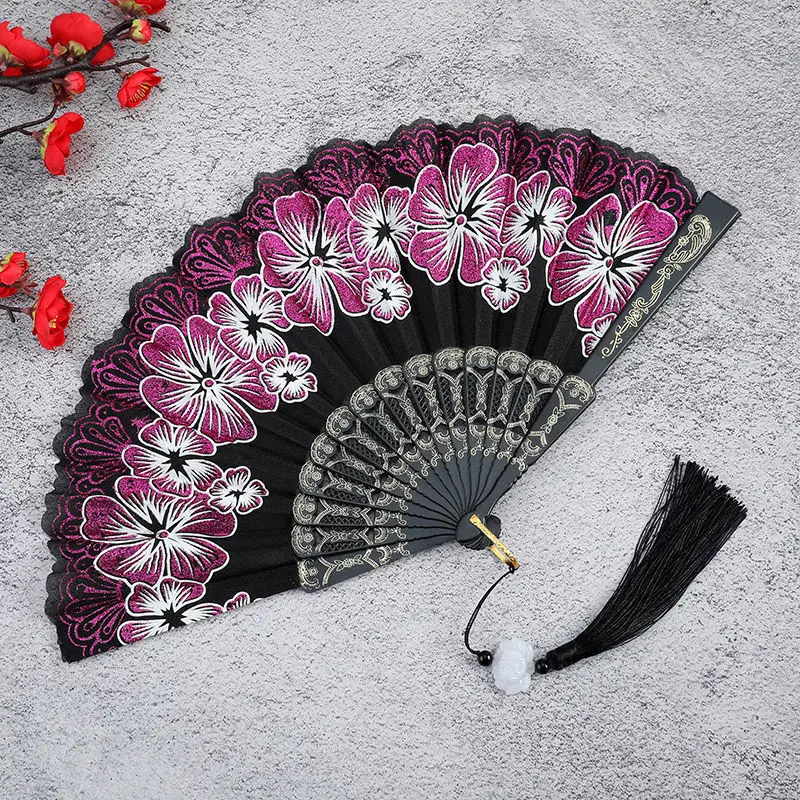 Ancient Style Fan, Chinese Style Folding Fan, Portable Summer Handheld Fan, Dance Fan, Internet-Famous Folding Fan