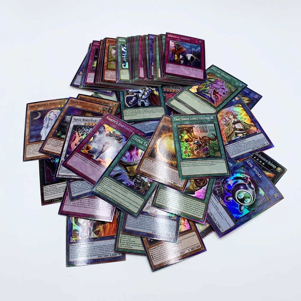 66Pcs -148pcs Yu-Gi-Oh! Duel Monsters cards 5DS Blue-Eyes White Dragon Black Magician Yugi Muto Letter Duel Link Game Battle