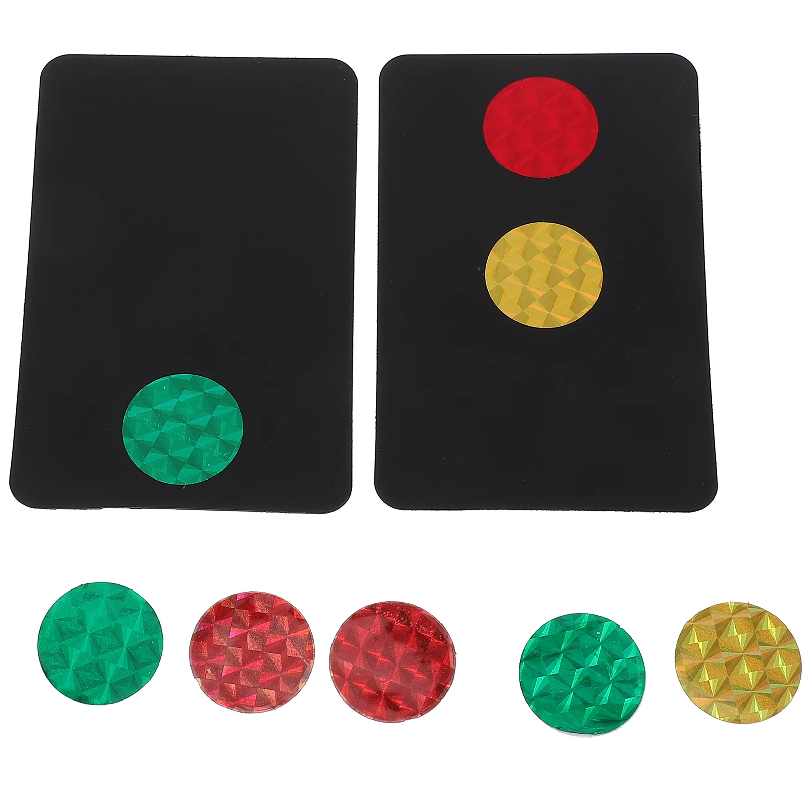 

2 Pcs Traffic Light Changing Card Family Game Gift Color Prediction Chips Travel