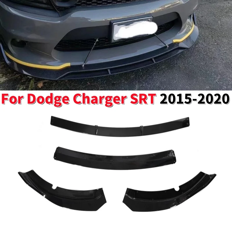 

4Pcs/set Car Front Shovel Front Bumper Lip Spoiler Body Kit for Dodge Charger SRT 2015-2020