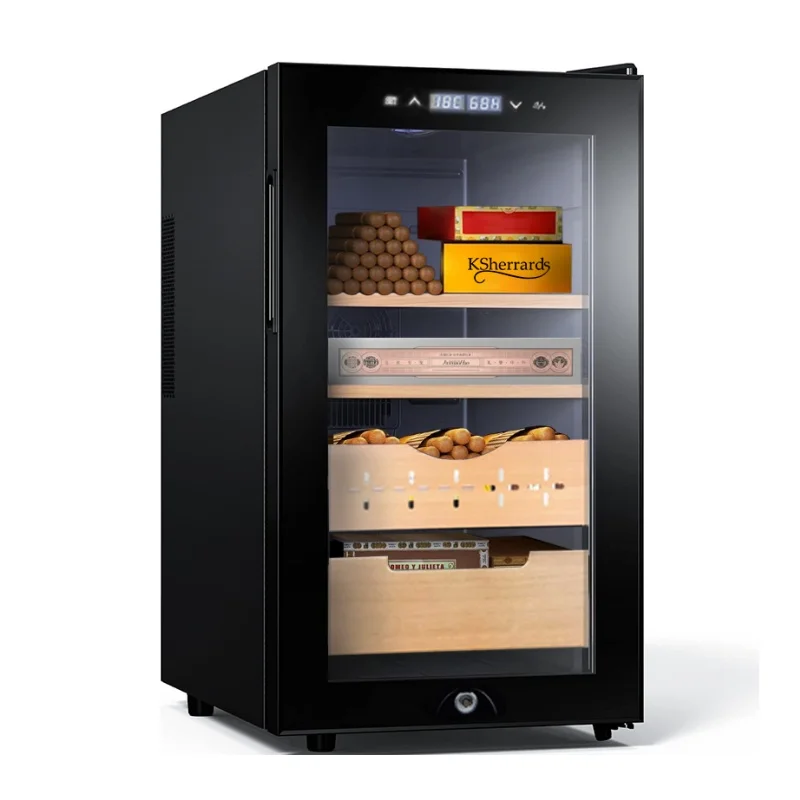 Electric 46L Stainless Steel Humidor for Cigars Mini Installation Home and Car Humidifier Cabinets New Cigar Cooler