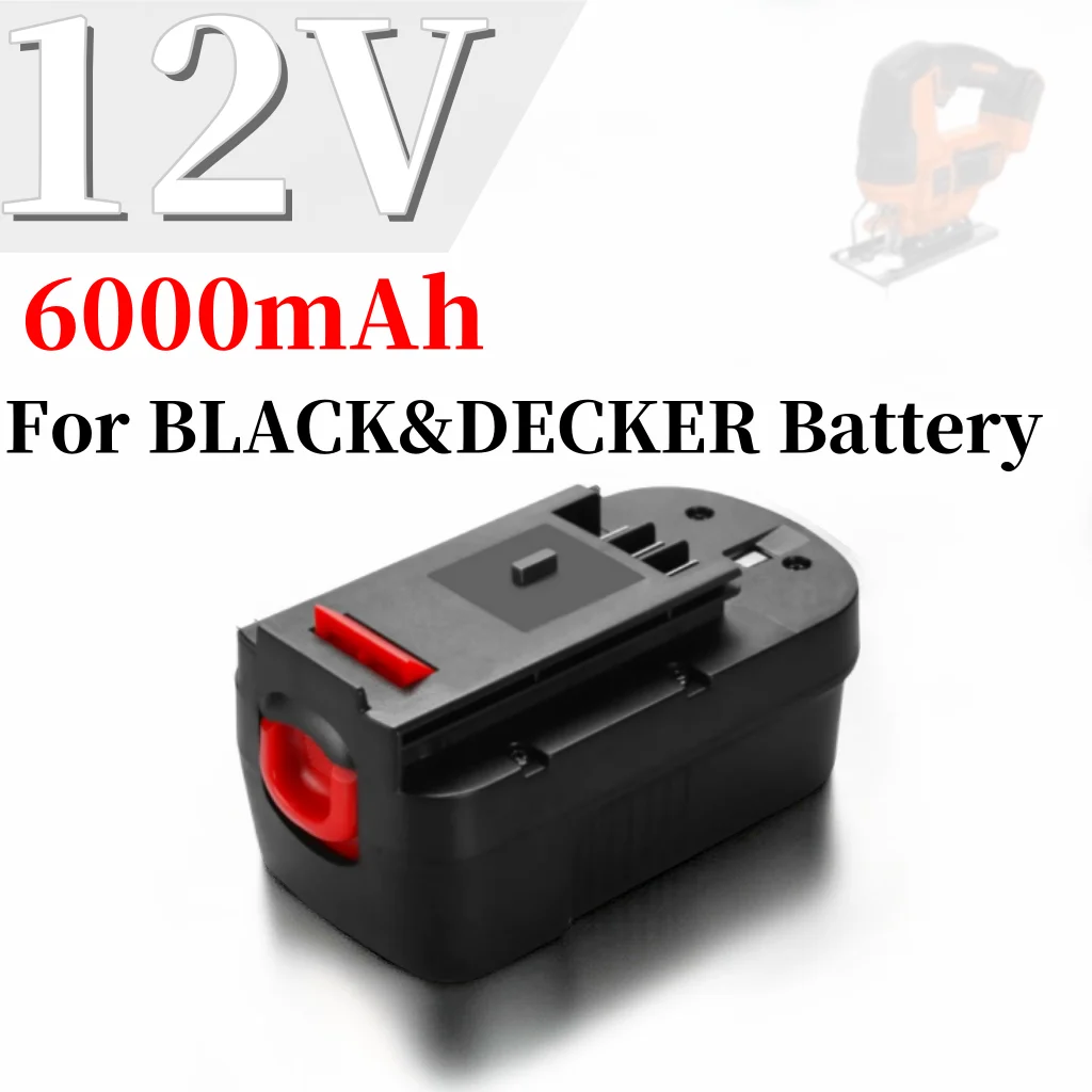 

12V 6000mah Rechargeable Tool Battery for Black&Decker A12 A12EX FSB12 FS120B A1712 HP12K HP12