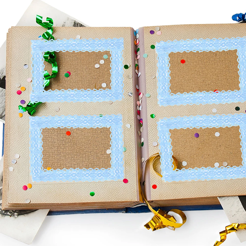 

3 Rolls Elegant Lace Tape Diy Craft Scrapbook Adhesive Fabric Lace Trim For Photo Frame Gift Packaging Cards Book Decor Tapes