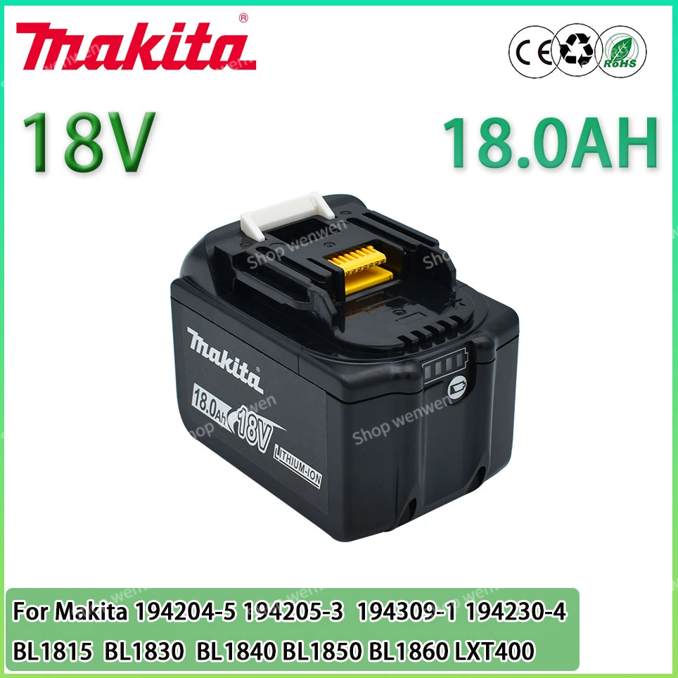 

Original Makita Replacement 18V 18.0Ah Battery BL1830B BL1840 BL1840B BL1850 BL1850B Rechargeable Battery LED Indicator