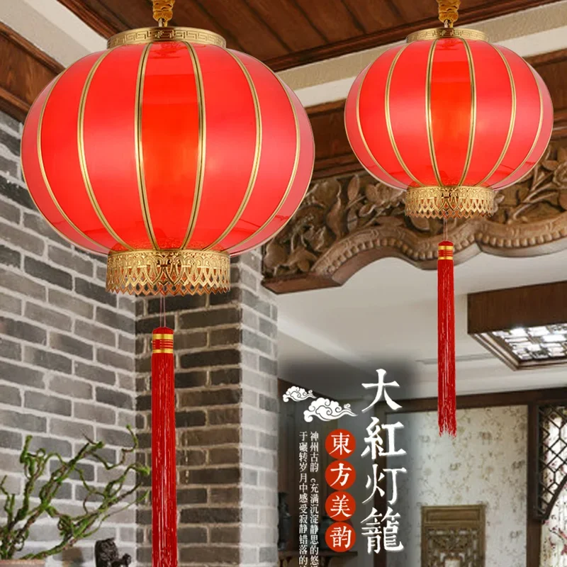 Chinese style copper chandelier, all copper balcony lantern, Chinese New Year lantern, all copper lantern chandelier