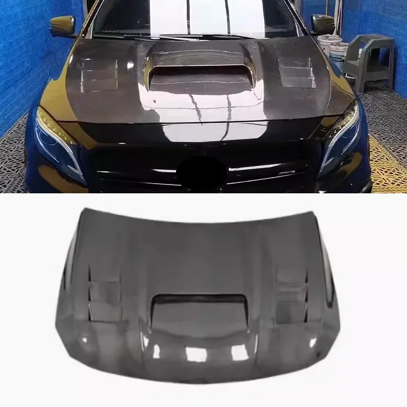 

Carbon fiber Engine Cover for Mercedes-Benz GLA GLA45 2015-2019 modified Hood scoop Bonnet Engine Hood Car Accessories