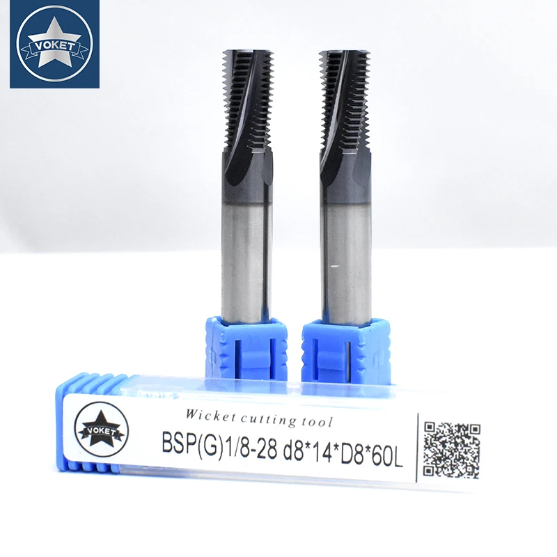 CNC 55 Degree Tungsten Steel BSP (G) Straight Pipe Thread Milling Cutter 1/16 1/8 1/4 3/8 1/2 3/4 - 28 19 14 mill cutters 1