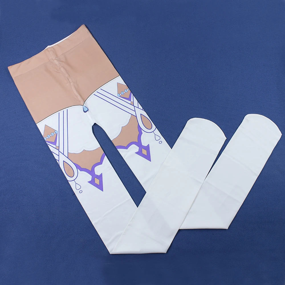 Sangonomiya Kokomi Cosplay Białe pończochy Rajstopy Anime Genshin Impact Kostiumy Pasujące Pończochy Role Play Skarpetki