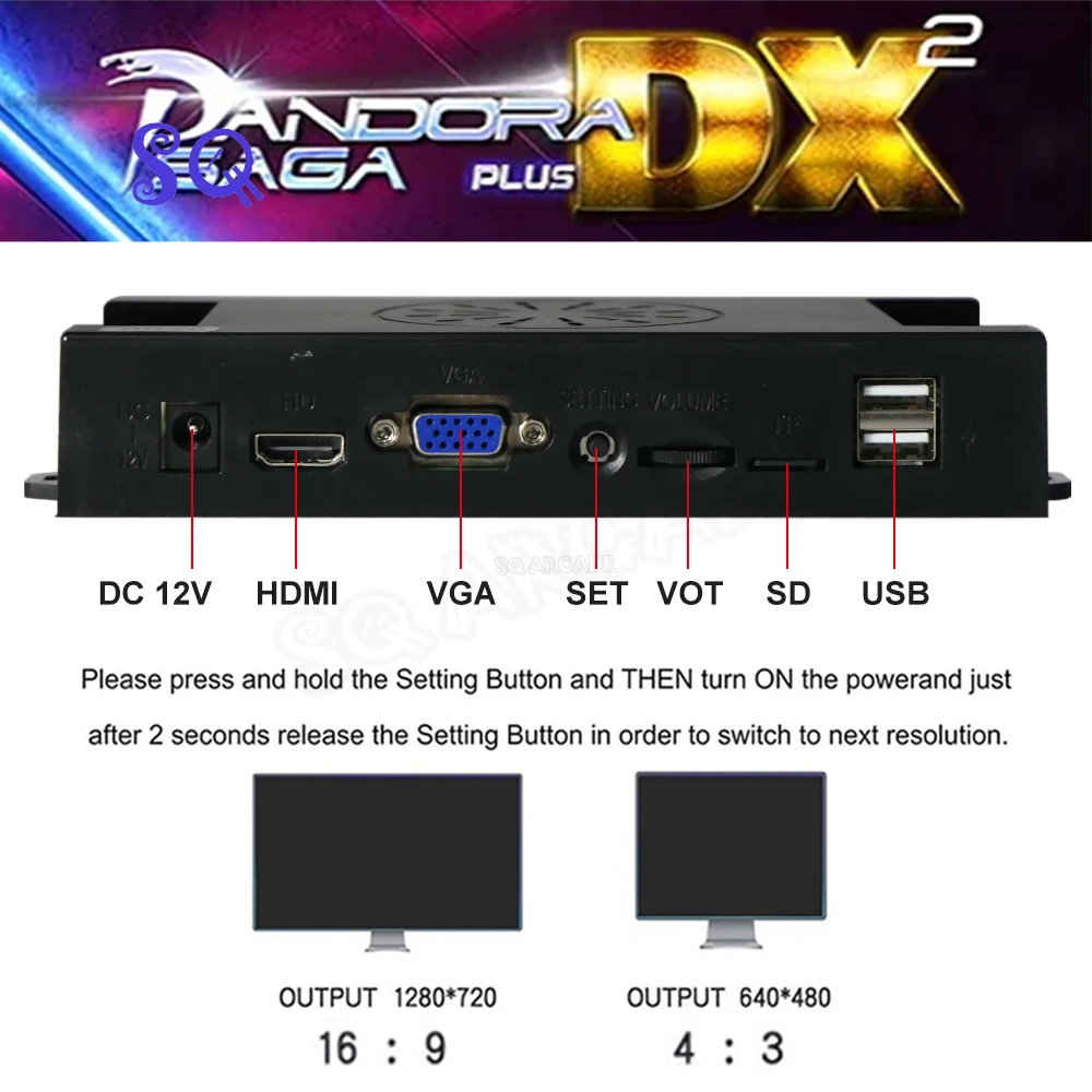 Pandora Saga Box DX2 26800 in 1 PCB Family Mainboard Retro Arcade Game Console For Built Bartop Cabinet Machine HDMI VGA