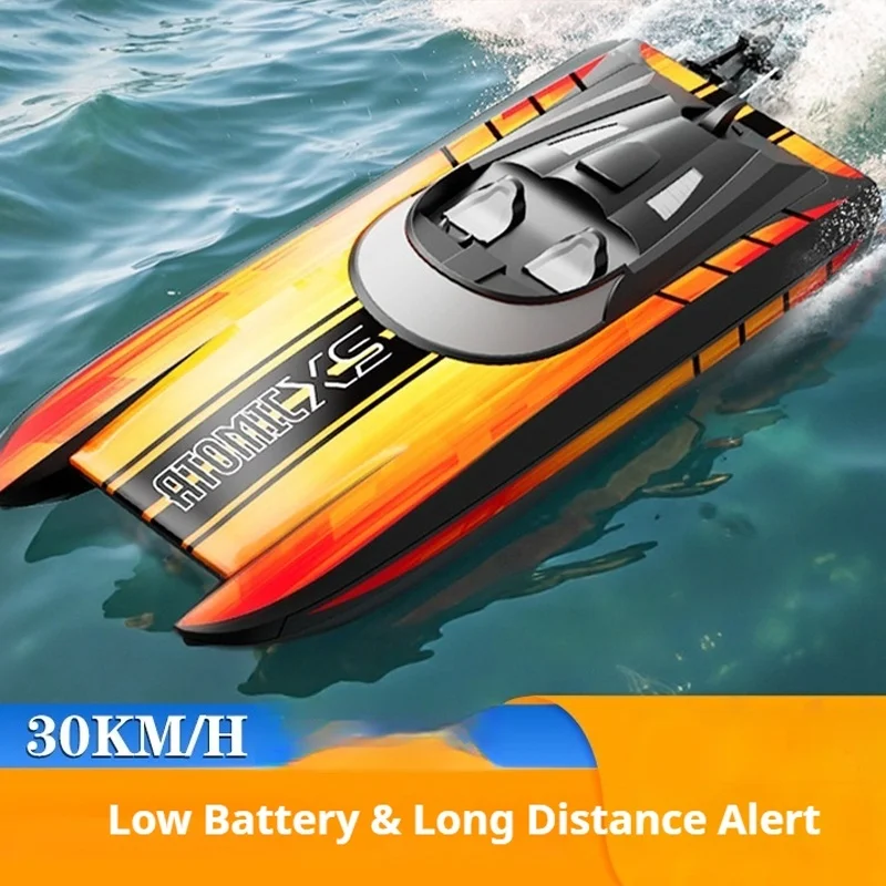 barca-telecomandata-impermeabile-motoscafo-elettrico-ad-alta-velocita-giocattolo-acquatico-con-batteria-ricaricabile-e-potenza-elevata