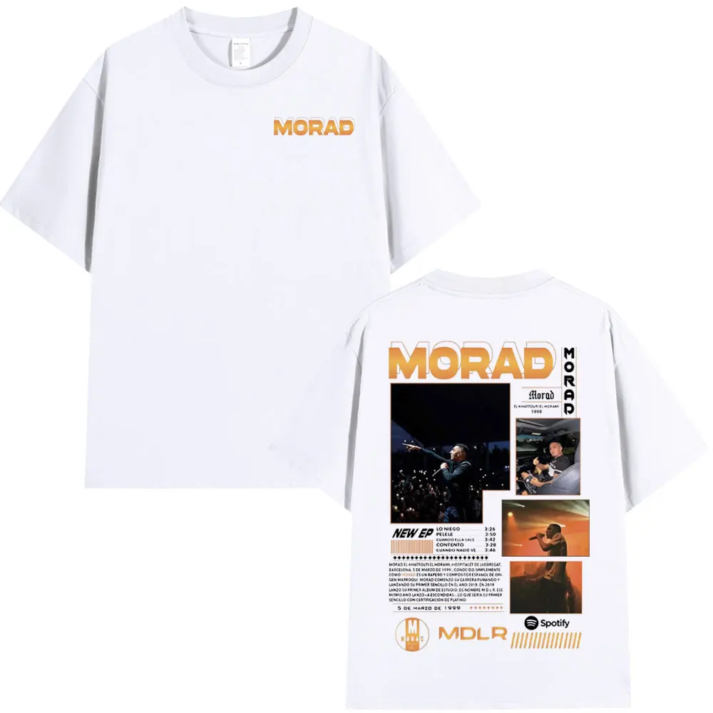 مغني الراب Morad M.D.L.R ألبوم نمط تي شيرت 2026 الصيف الرجال النساء موضة الهيب هوب ريترو القطن قصير الأكمام تي شيرت #2