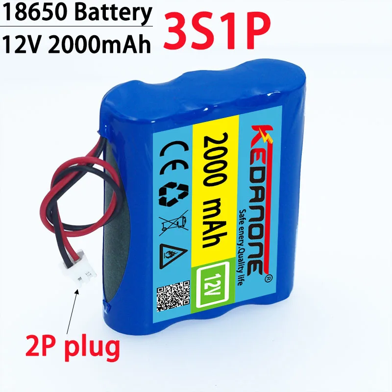 

3S1P 12V 2000mAh 18650 lithium-ion Battery pack Monitor CCTV Camera battery 12.6 V 1.8A 2A 2.2A 2.5A 2.6A 2.8A 3A batteries