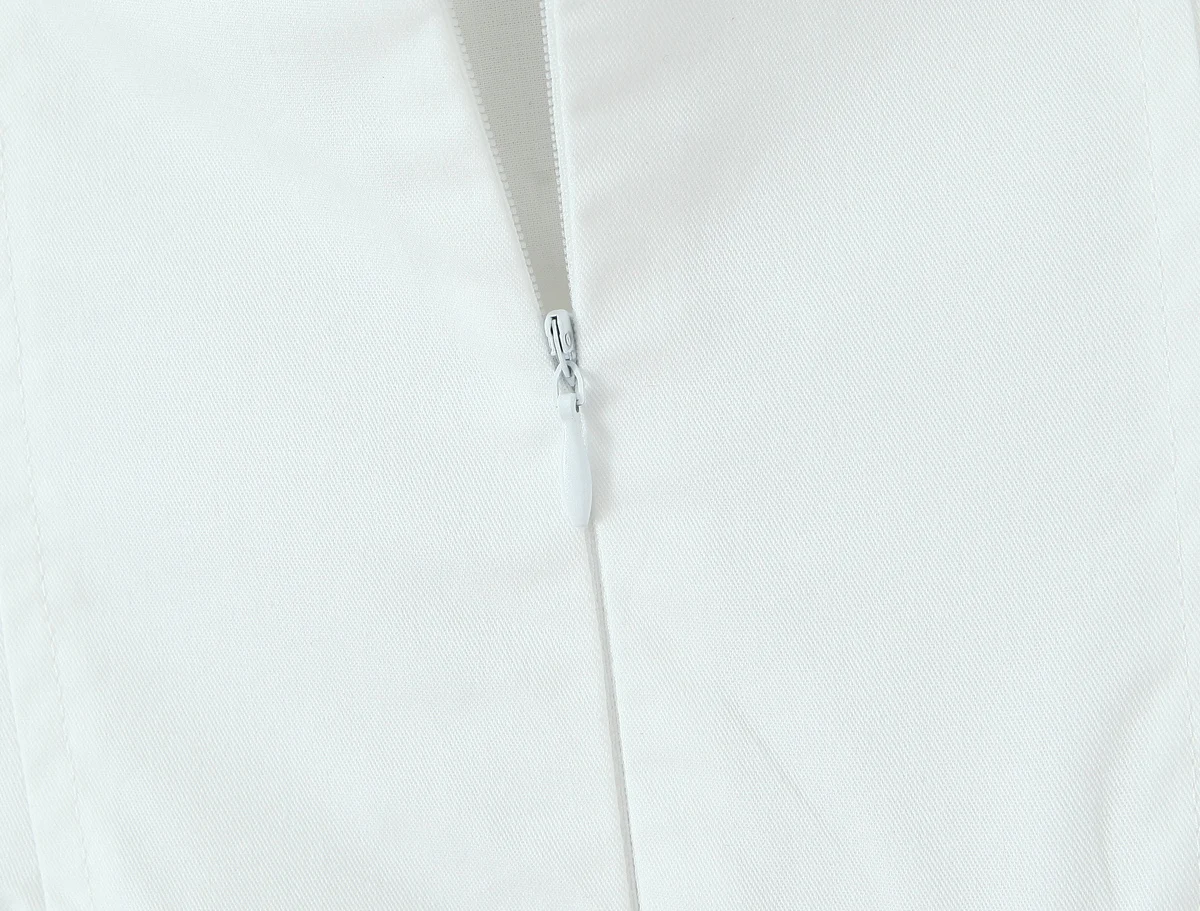 Sexy blanc broderie vague reliure licou fronde robe femmes fleur soutien-gorge fil taille basse courte robe de bal robes trapèze robes